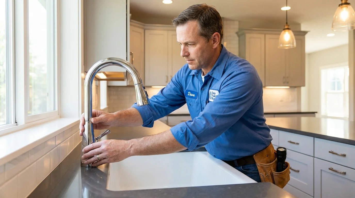 Kitchen faucet installation by Johns Plumbing LLC in Dubois